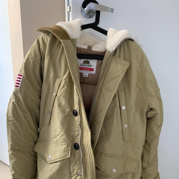 SAINTPAIN Parka Jacket in Beige (Small) - Picture 1 of 7